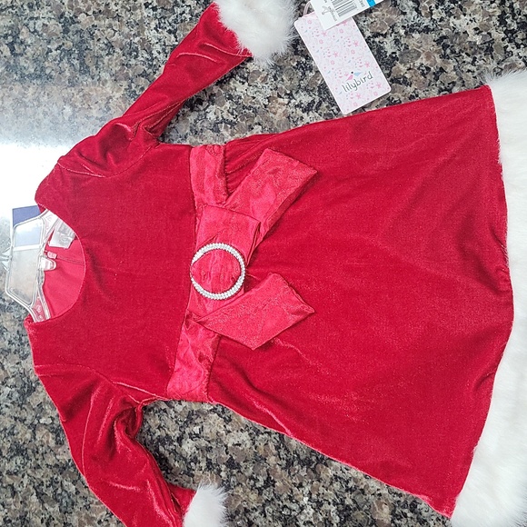 Lillybird NWT Red girls dress size 24M w/ diaper red - Picture 2 of 7